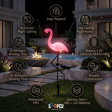 Solar Flamingo Garden Light
