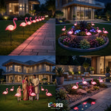 Solar Flamingo Garden Light
