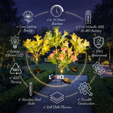 Solar Lily Flower Garden Lights Set of 2