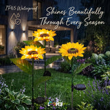 Solar Sunflower Garden Lights Set of 2