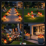 Solar Mushroom Hut Fairy Garden Light Red