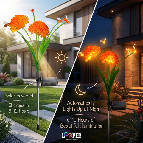 Solar Mrhephaestus Flower Garden Lights Set of 2