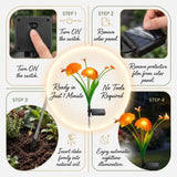 Solar Mrhephaestus Flower Garden Lights Set of 2