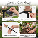Solar Mushroom Hut Fairy Garden Light Red