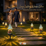 Solar Mushroom Hut Fairy Garden Light Dark Blue