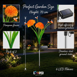 Solar Mrhephaestus Flower Garden Lights Set of 2