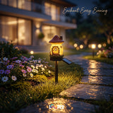 Solar Mushroom Hut Fairy Garden Light Red