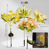 Solar Lily Flower Garden Lights Set of 2