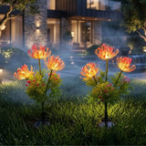 Set of 2 solar dandelion firework garden lights