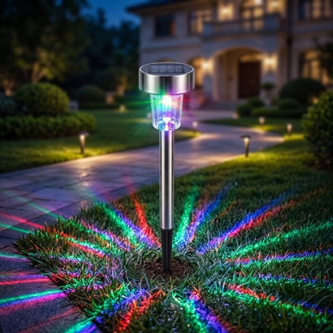 Solar pathway multicolor drop garden light